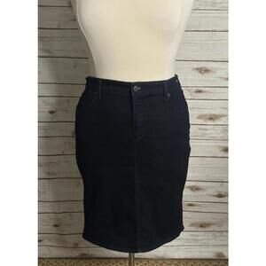 Banana Republic classic dark wash denim pencil skirt Size 14